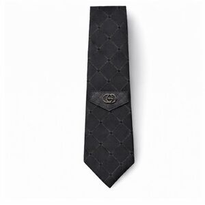 Gucci 8cm Black Jacquard Tie